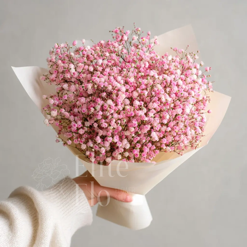 Монобукет из гипсофилы &laquo;Ажурный комплимент&raquo;