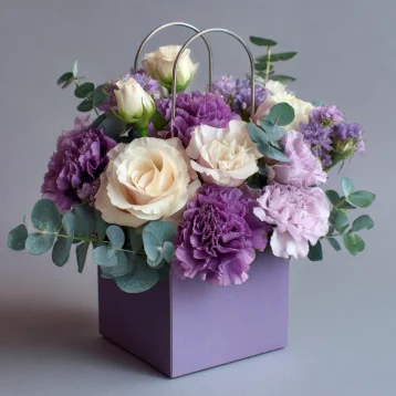 Цветы в сумочке «Модный аромат»