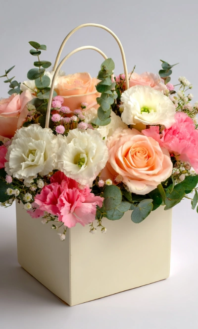 Цветы в сумочке «Миниатюрное вдохновение»