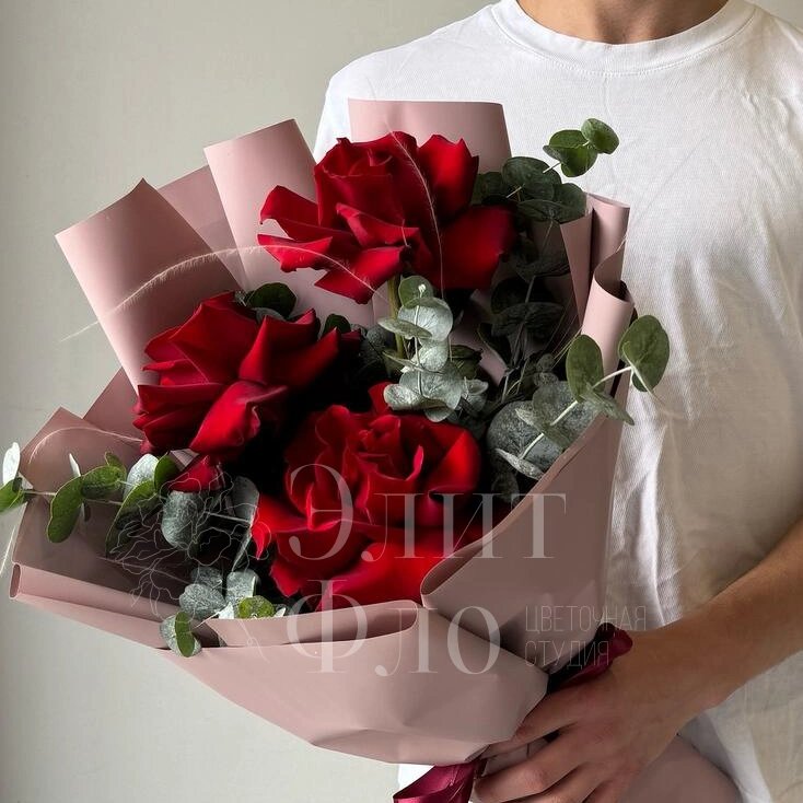 Букет из 3 Французских роз