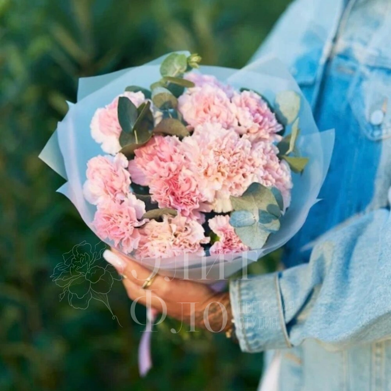 Букет из 11 розовых диантусов