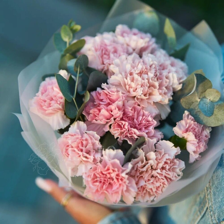 Букет из 11 розовых диантусов