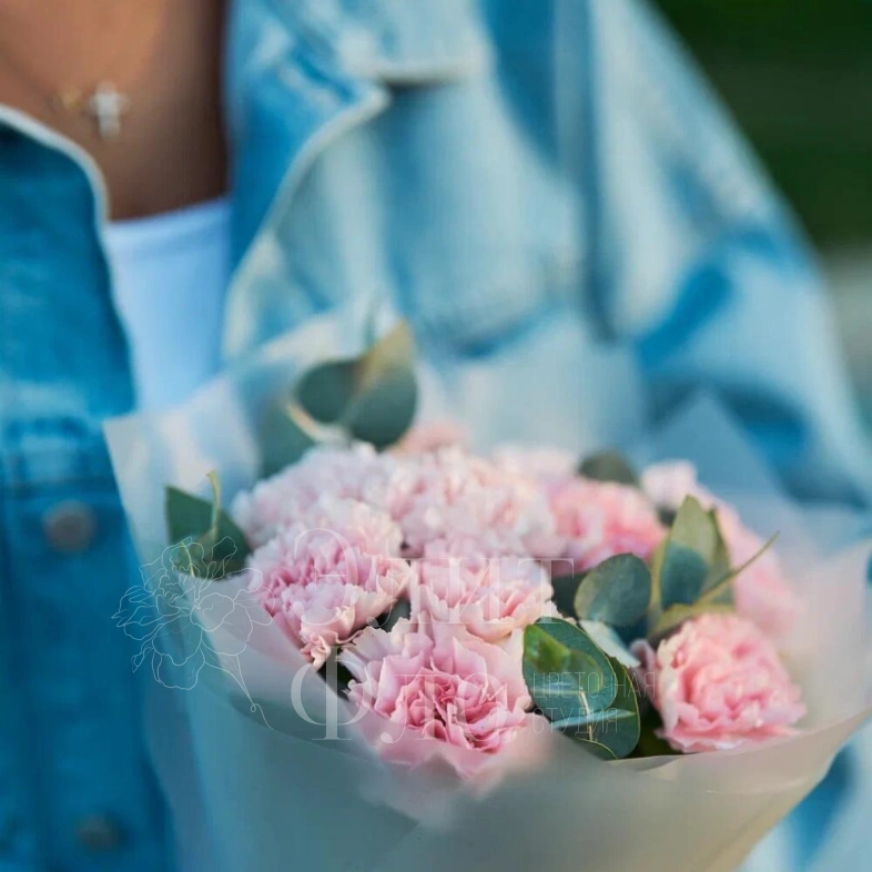 Букет из 11 розовых диантусов