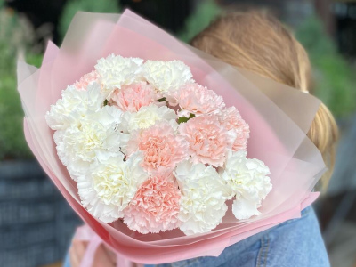 Букет из 15 сортовых диантусов