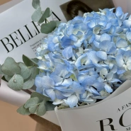 Голубая Гортензия с эвкалиптом 2