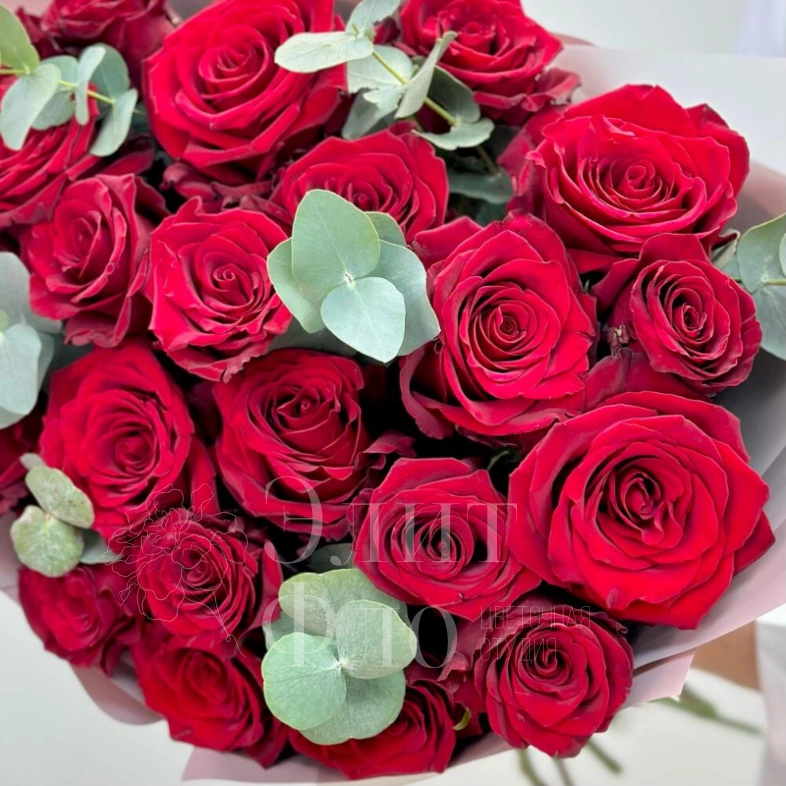 Букет из 23 бордовых роз
