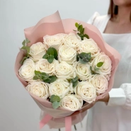 Букет из 15 роз Шампань 4