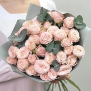 Букет из 9 пионовидных роз 0