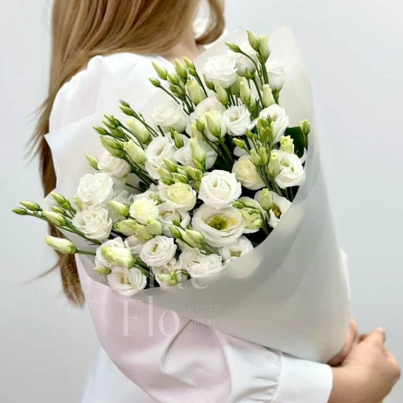 Букет из 9 белых эустом