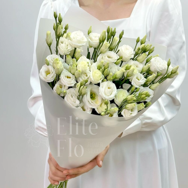 Букет из 9 белых эустом