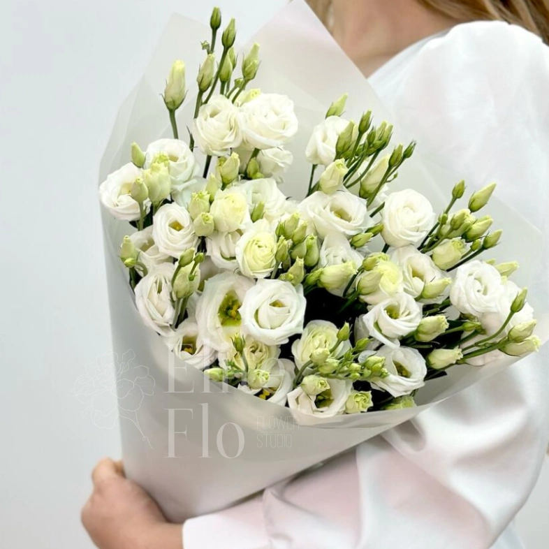 Букет из 9 белых эустом
