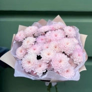 Букет из 5 розовых хризантем 2