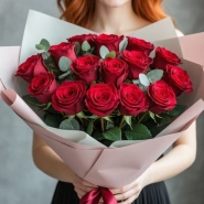 Красно-розовый букет 1