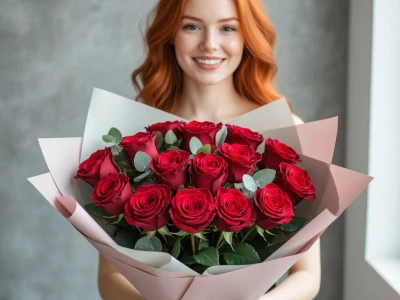 Красно-розовый букет