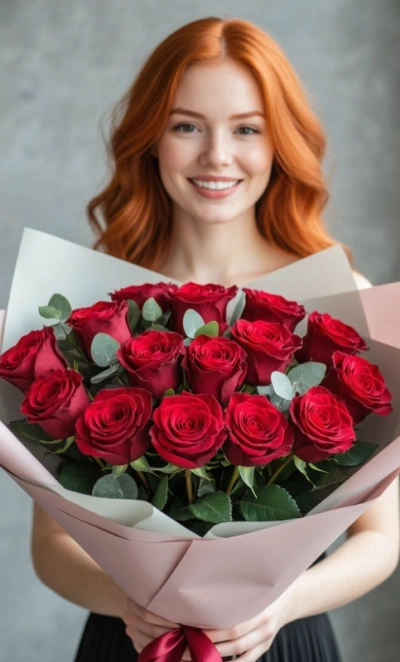 Красно-розовый букет