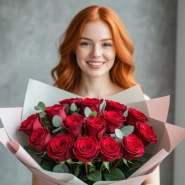 Красно-розовый букет 3