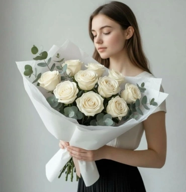 Белые розы Elegance