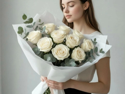 Белые розы Elegance