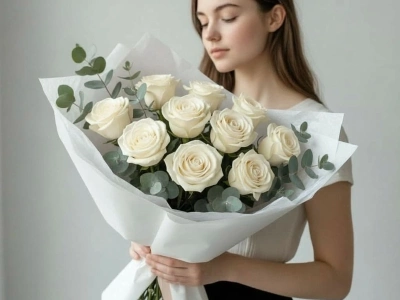 Белые розы Elegance