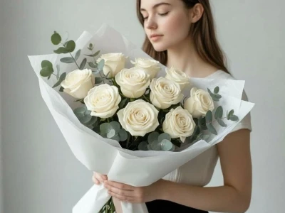 Белые розы Elegance