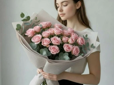 Розовый букет нежности