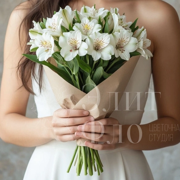 Белые Альстромерии