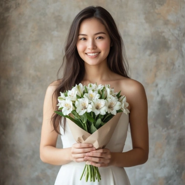 Белые Альстромерии