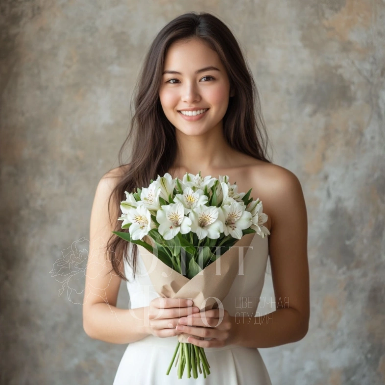 Белые Альстромерии