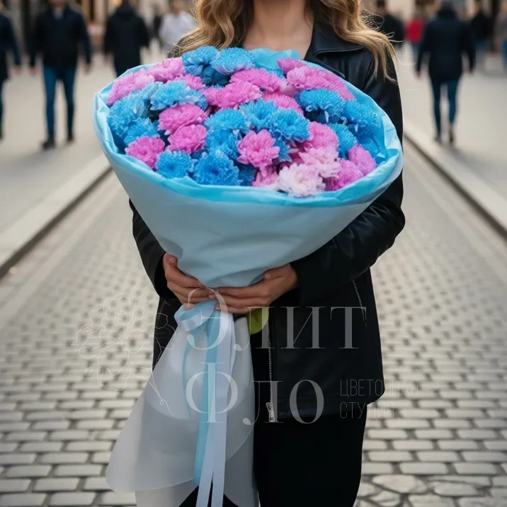 Огромный букет хризантем