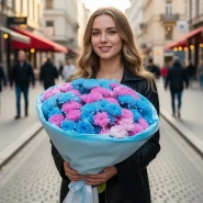 Огромный букет хризантем 1