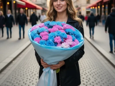 Огромный букет хризантем