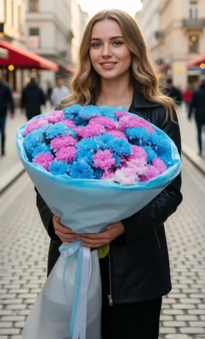 Огромный букет хризантем