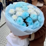 Букет из 5 кустовых хоизантем 3