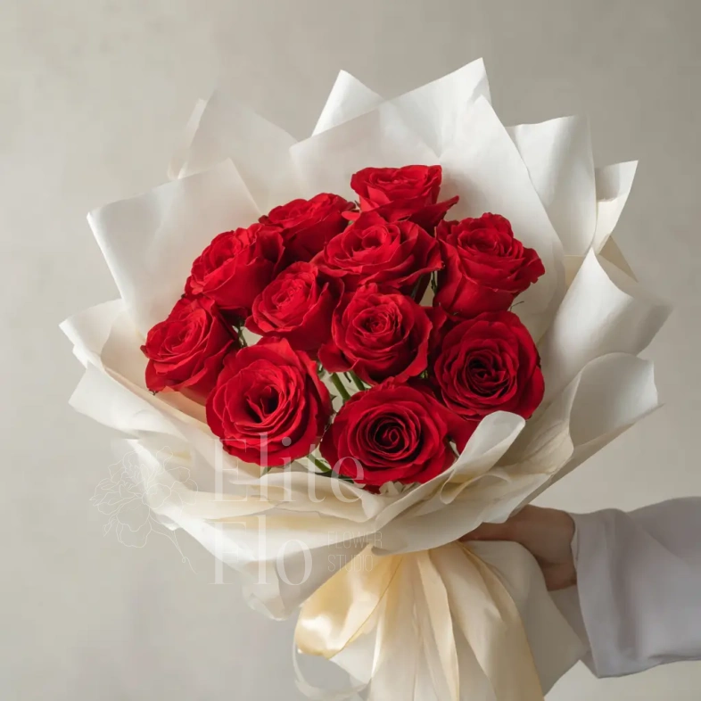 Красные розы &laquo;Горячий акцент&raquo;